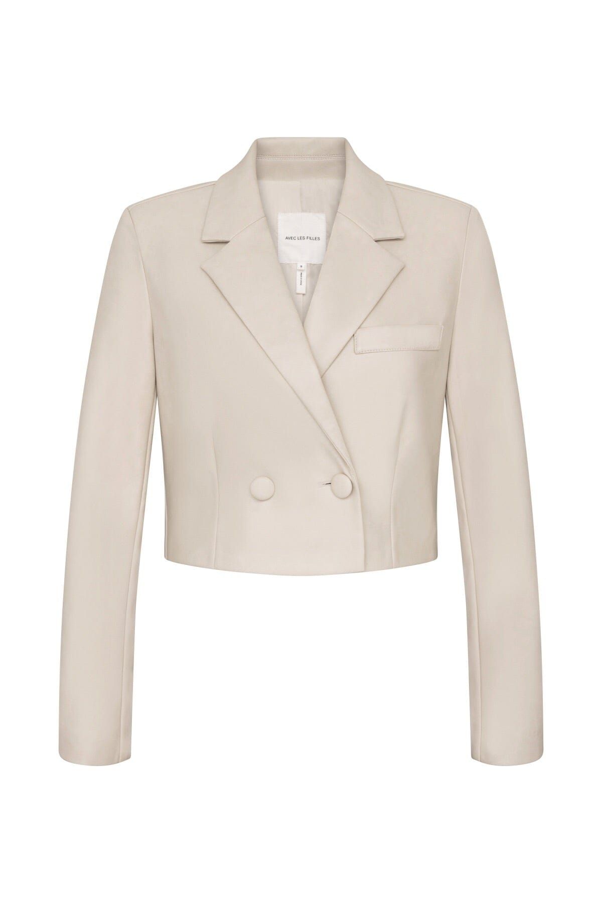 Faux-Ever Leather™ Cropped Blazer sold by Avec Les Filles product image thumbnail 14