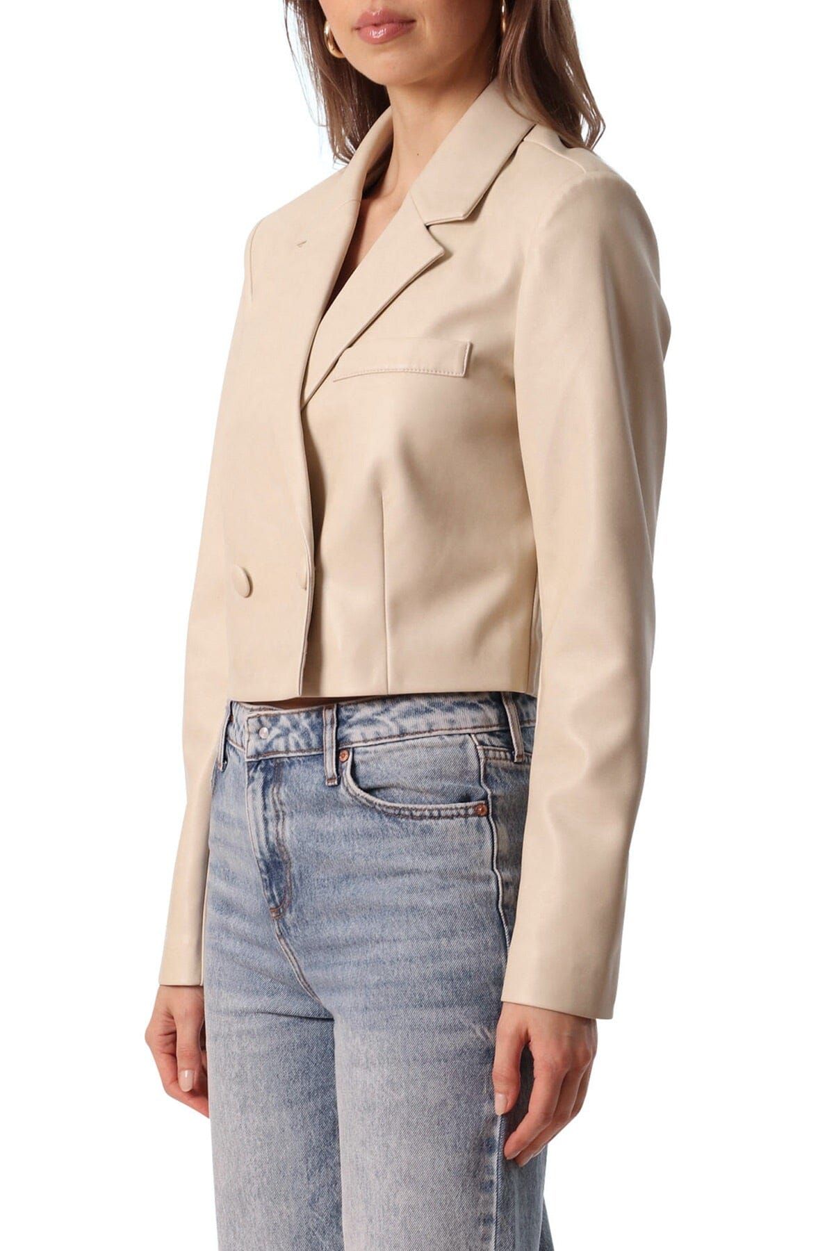 Faux-Ever Leather™ Cropped Blazer sold by Avec Les Filles product image thumbnail 12