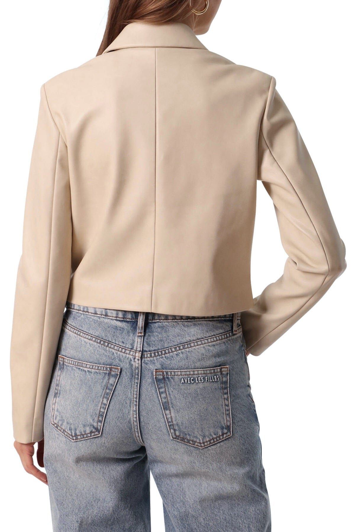 Faux-Ever Leather™ Cropped Blazer sold by Avec Les Filles product image thumbnail 13
