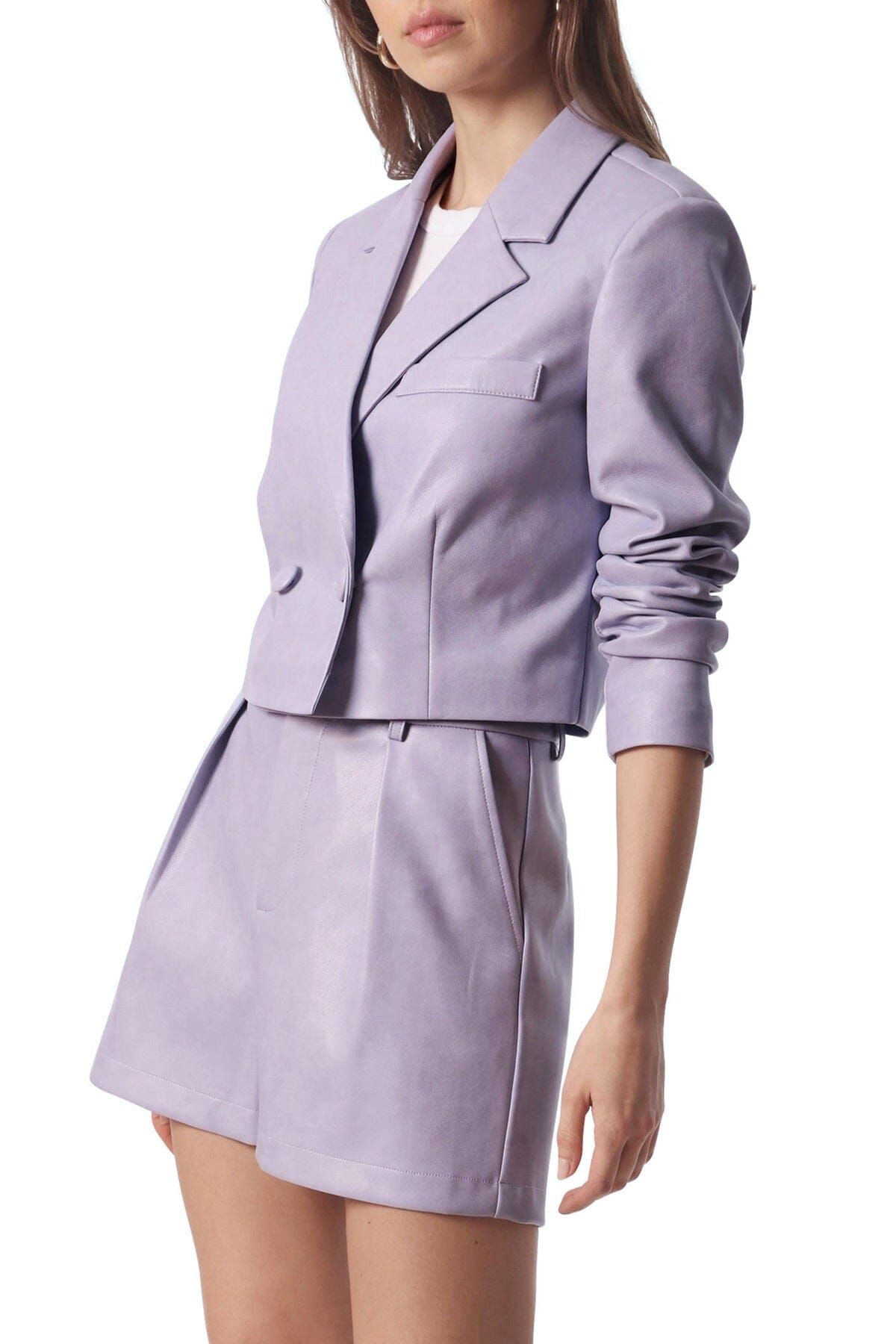 Faux-Ever Leather™ Cropped Blazer sold by Avec Les Filles product image thumbnail 10