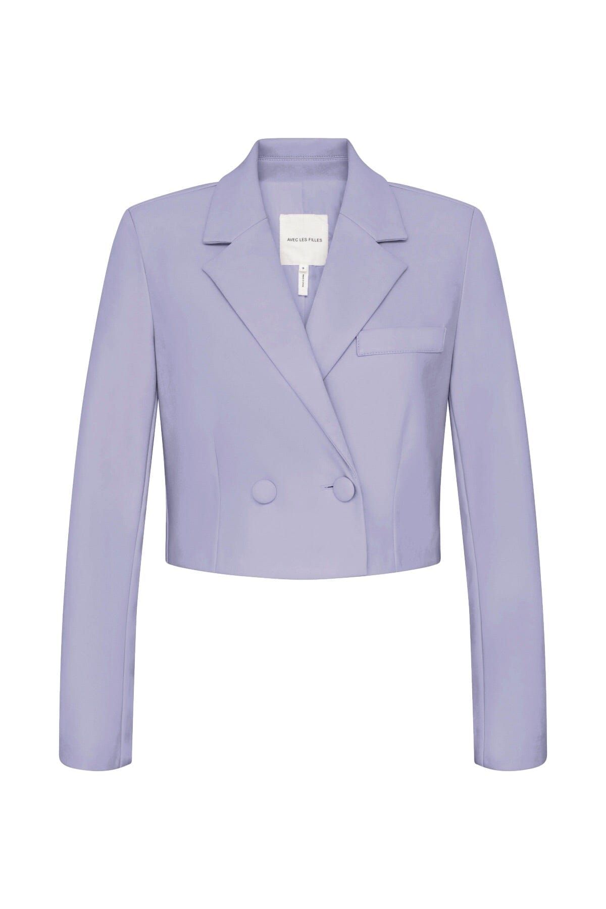 Faux-Ever Leather™ Cropped Blazer sold by Avec Les Filles product image thumbnail 6
