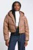 Faux-Ever Leather™ Cropped Puffer Jacket sold by Avec Les Filles