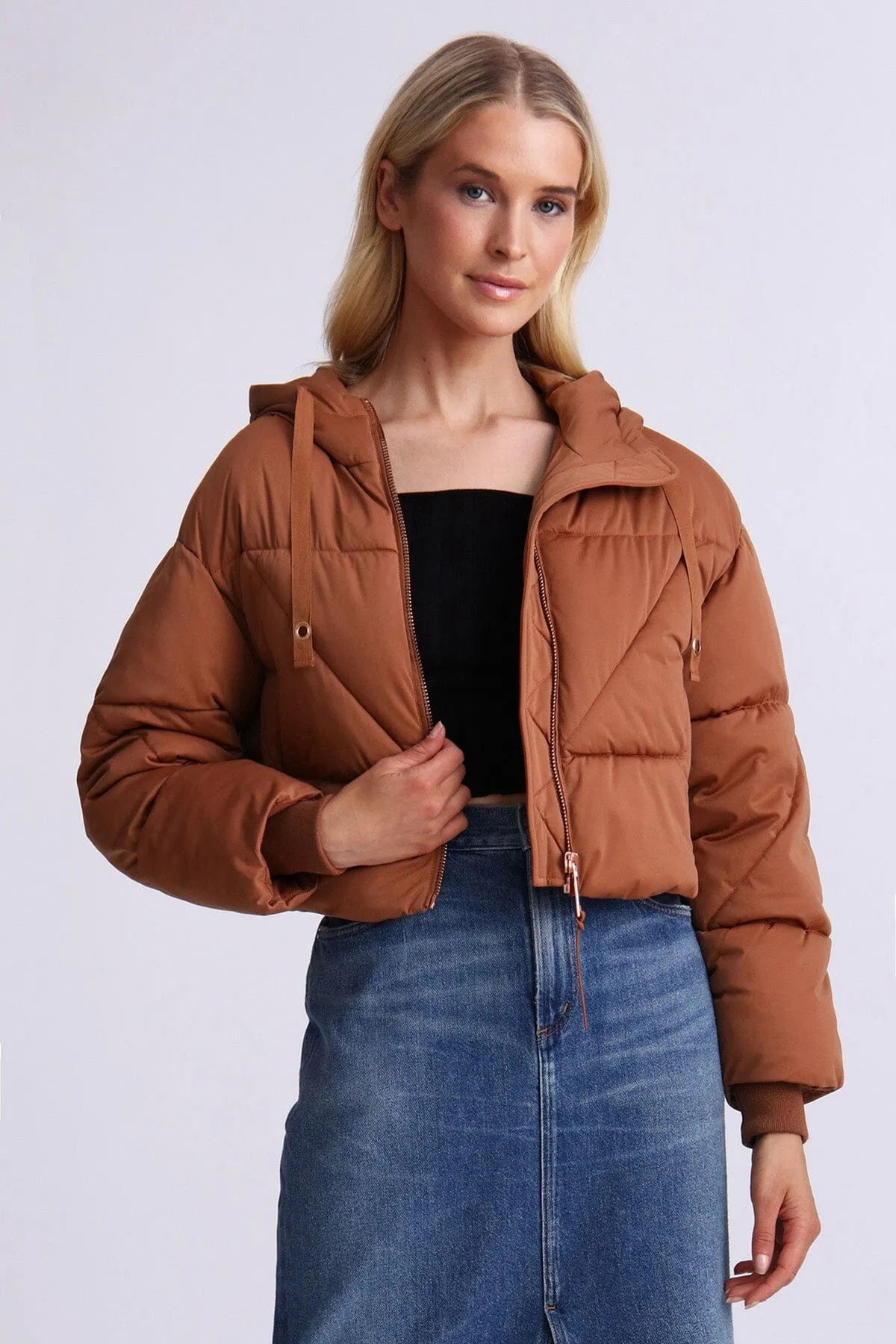 Thermalpuff™ Cropped Knit Puffer Jacket sold by Avec Les Filles product image thumbnail 2