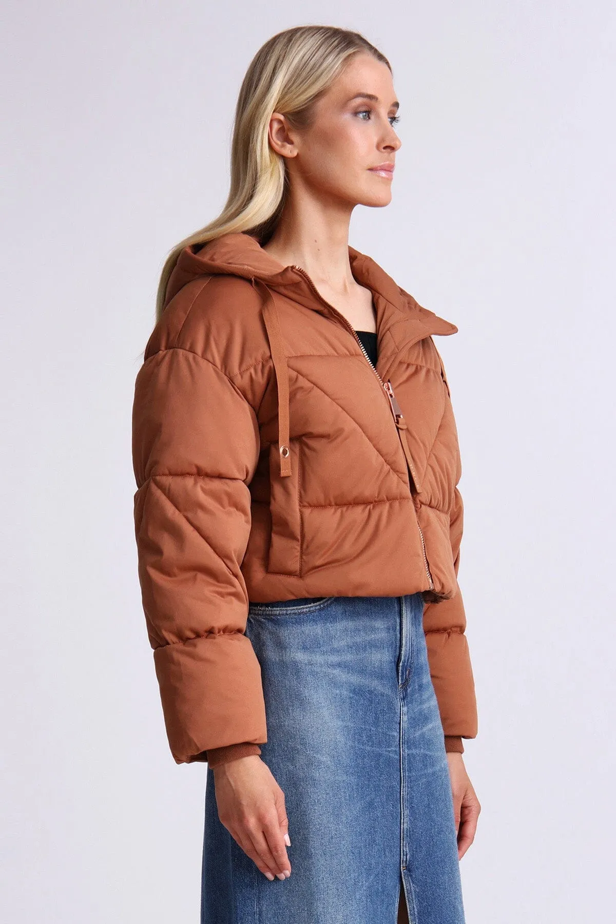 Thermalpuff™ Cropped Knit Puffer Jacket sold by Avec Les Filles product image thumbnail 4
