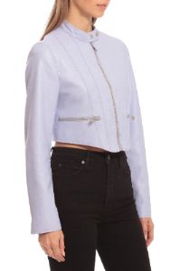 Faux-Ever Leather™ Cropped Moto Jacket sold by Avec Les Filles