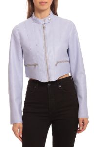 Faux-Ever Leather™ Cropped Moto Jacket sold by Avec Les Filles