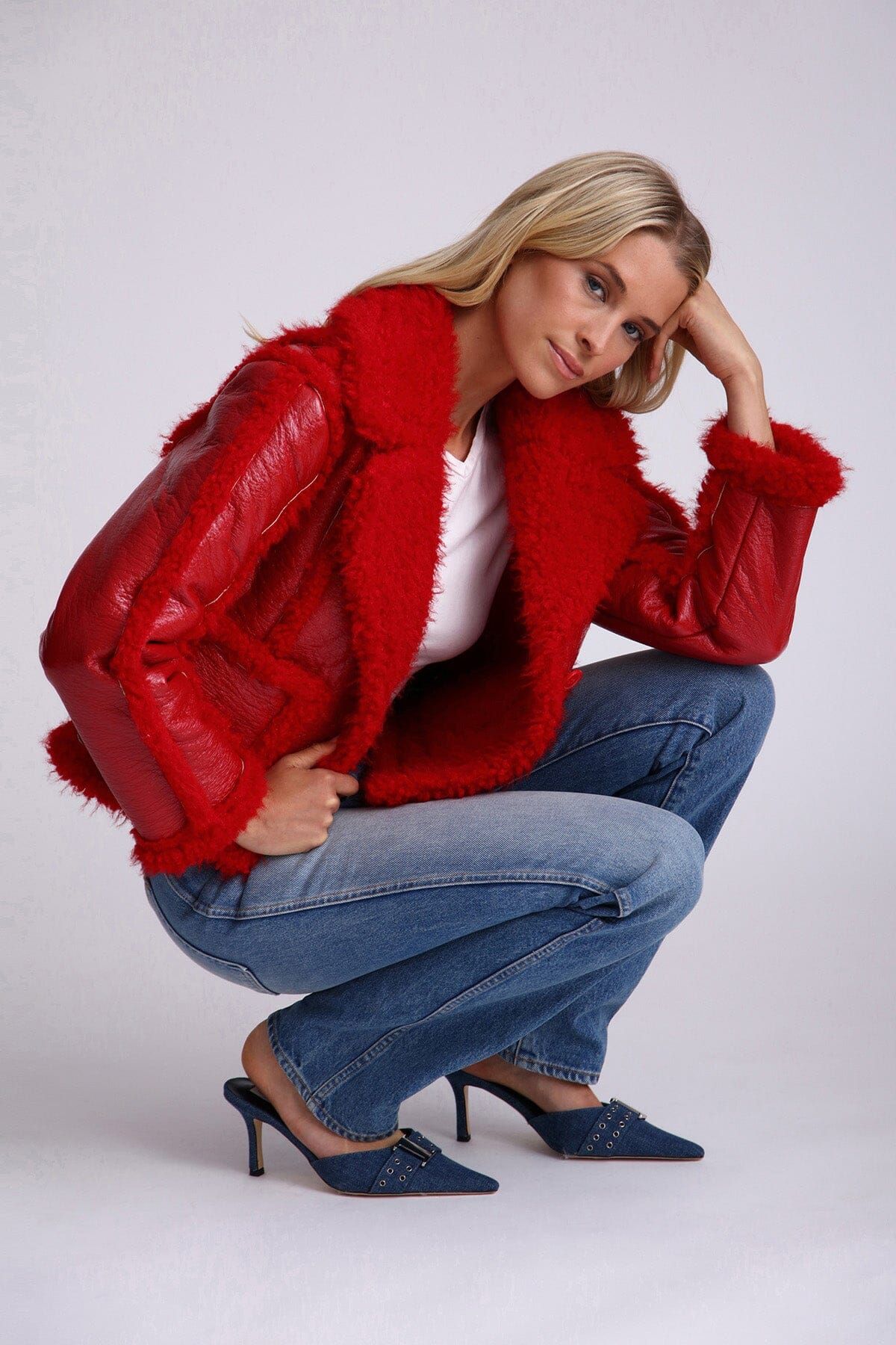Glazed Faux Shearling Jacket sold by Avec Les Filles product image thumbnail 2