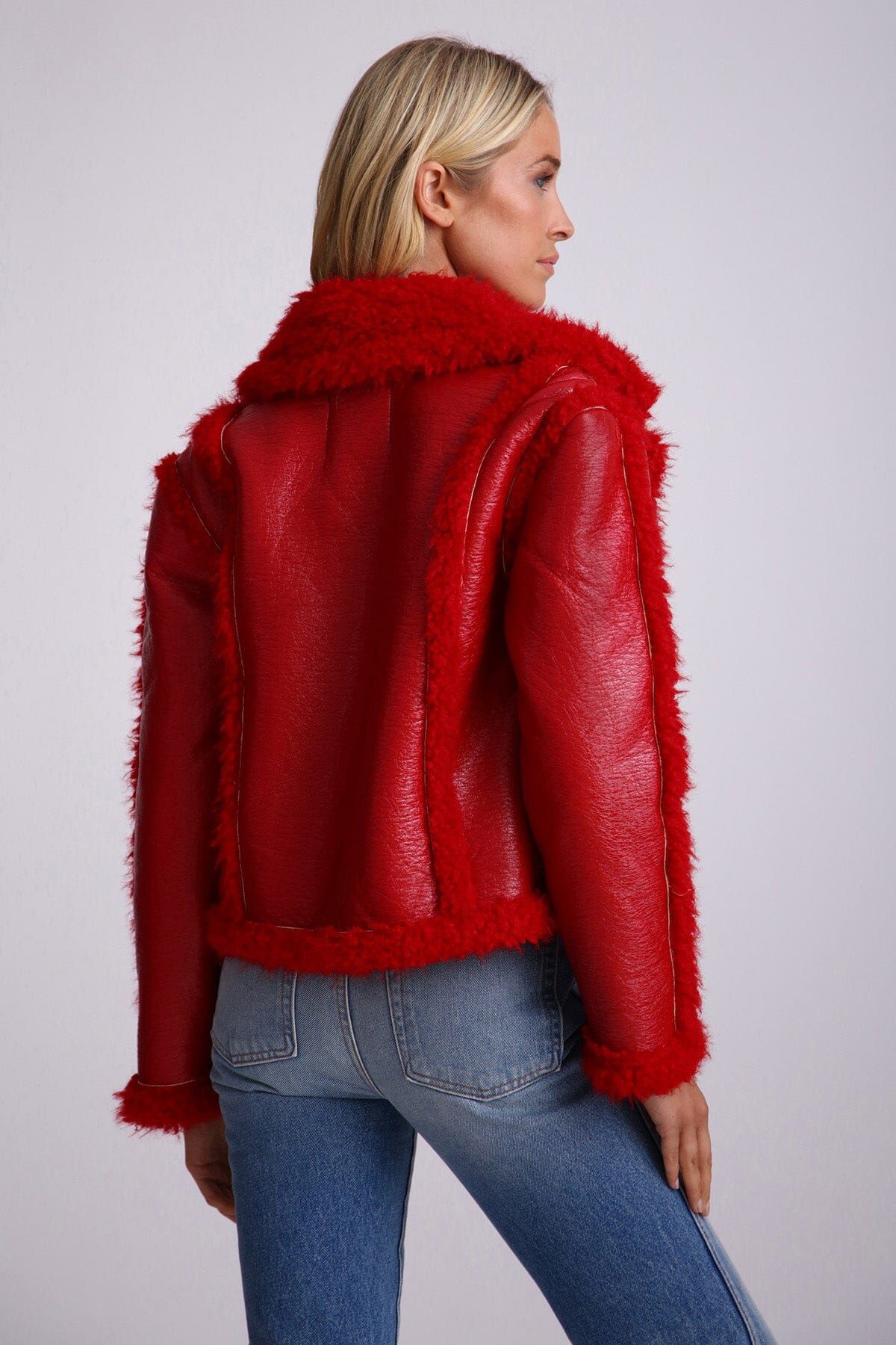 Glazed Faux Shearling Jacket sold by Avec Les Filles product image thumbnail 7