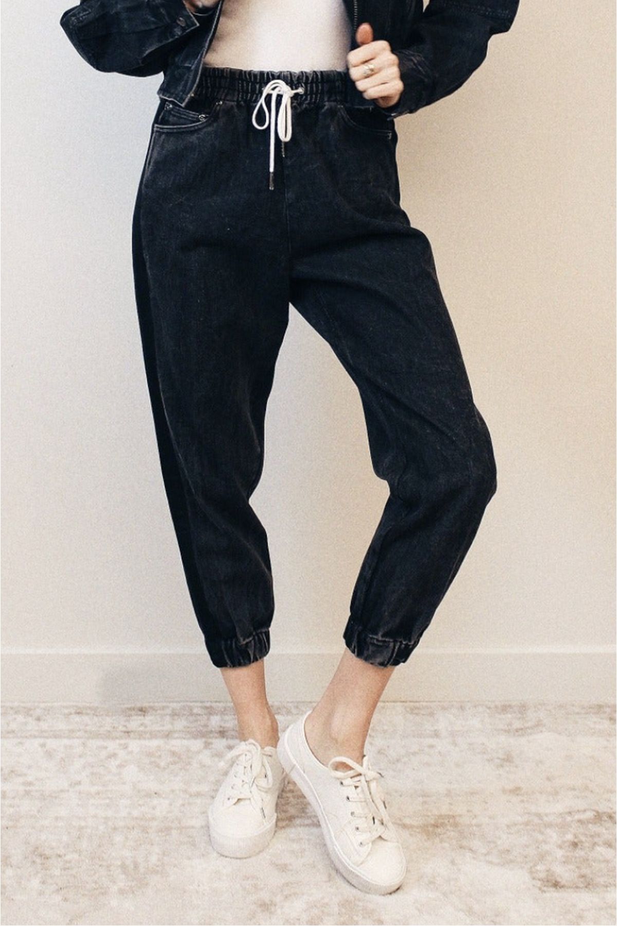 Washed Denim Joggers sold by Avec Les Filles