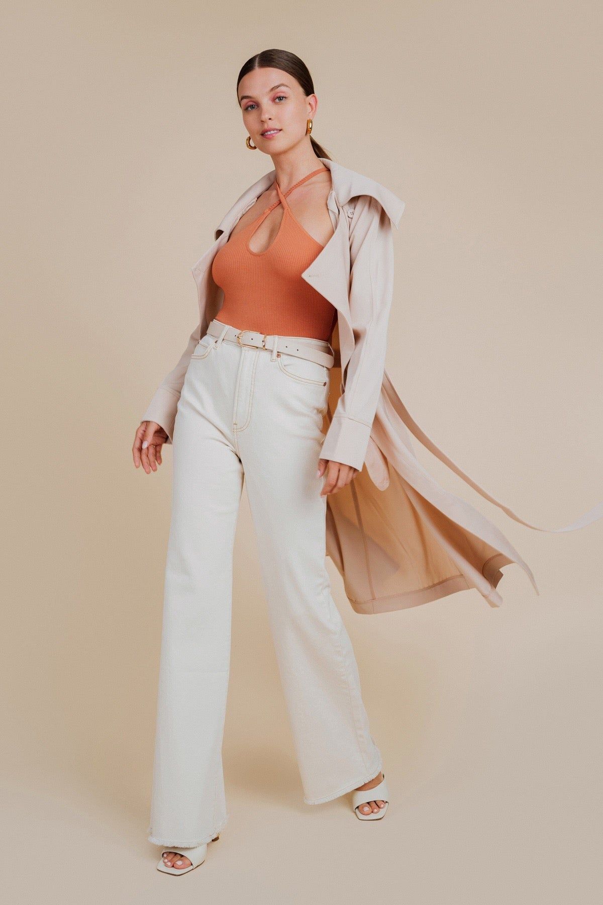 High Rise Stretch Flare Jeans sold by Avec Les Filles product image thumbnail 2