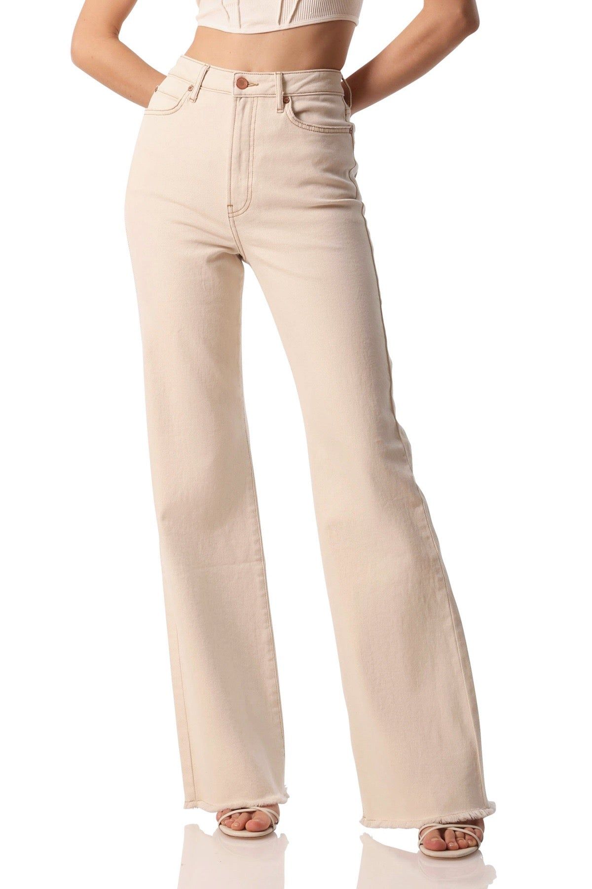High Rise Stretch Flare Jeans sold by Avec Les Filles product image thumbnail 3