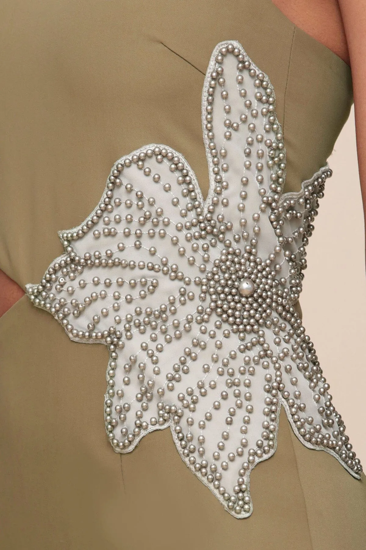 Flower Embellished Cut-Out Halter Dress sold by Avec Les Filles product image thumbnail 2