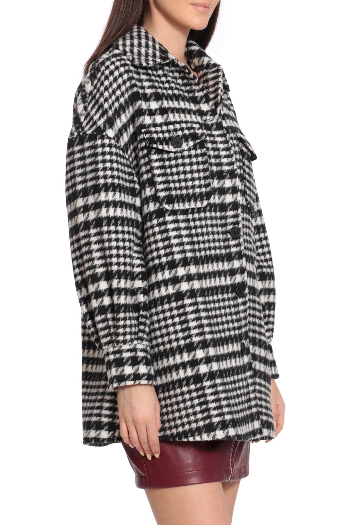 Plaid Houndstooth Oversized Shacket sold by Avec Les Filles product image thumbnail 3