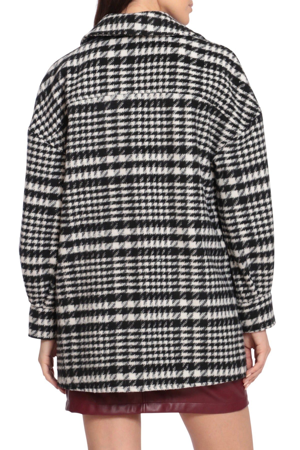 Plaid Houndstooth Oversized Shacket sold by Avec Les Filles product image thumbnail 4