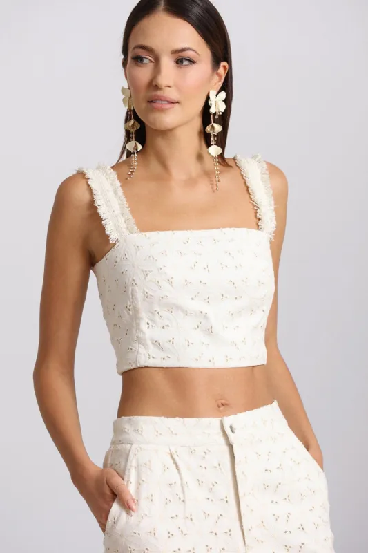 Embroidered Cotton Crop Top sold by Avec Les Filles