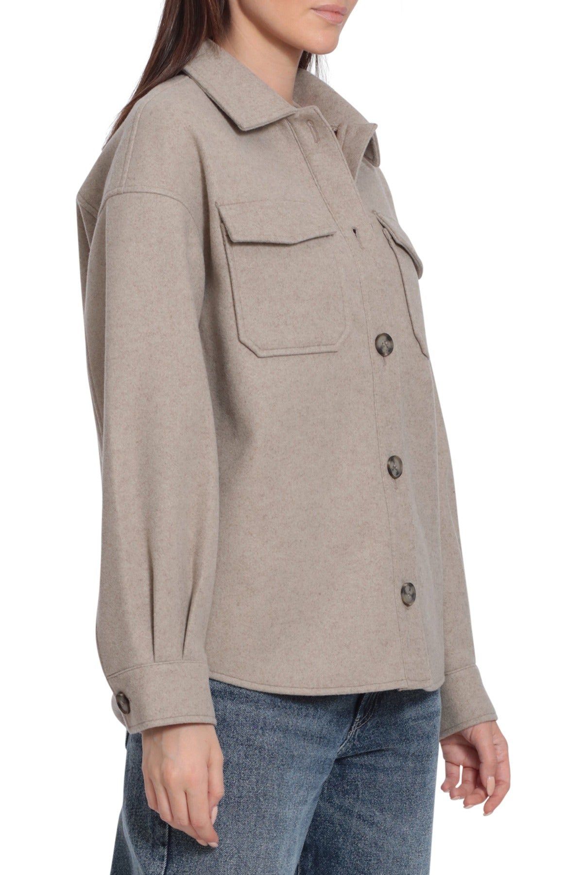 Relaxed Cozy Knit-Back Shacket sold by Avec Les Filles product image thumbnail 6