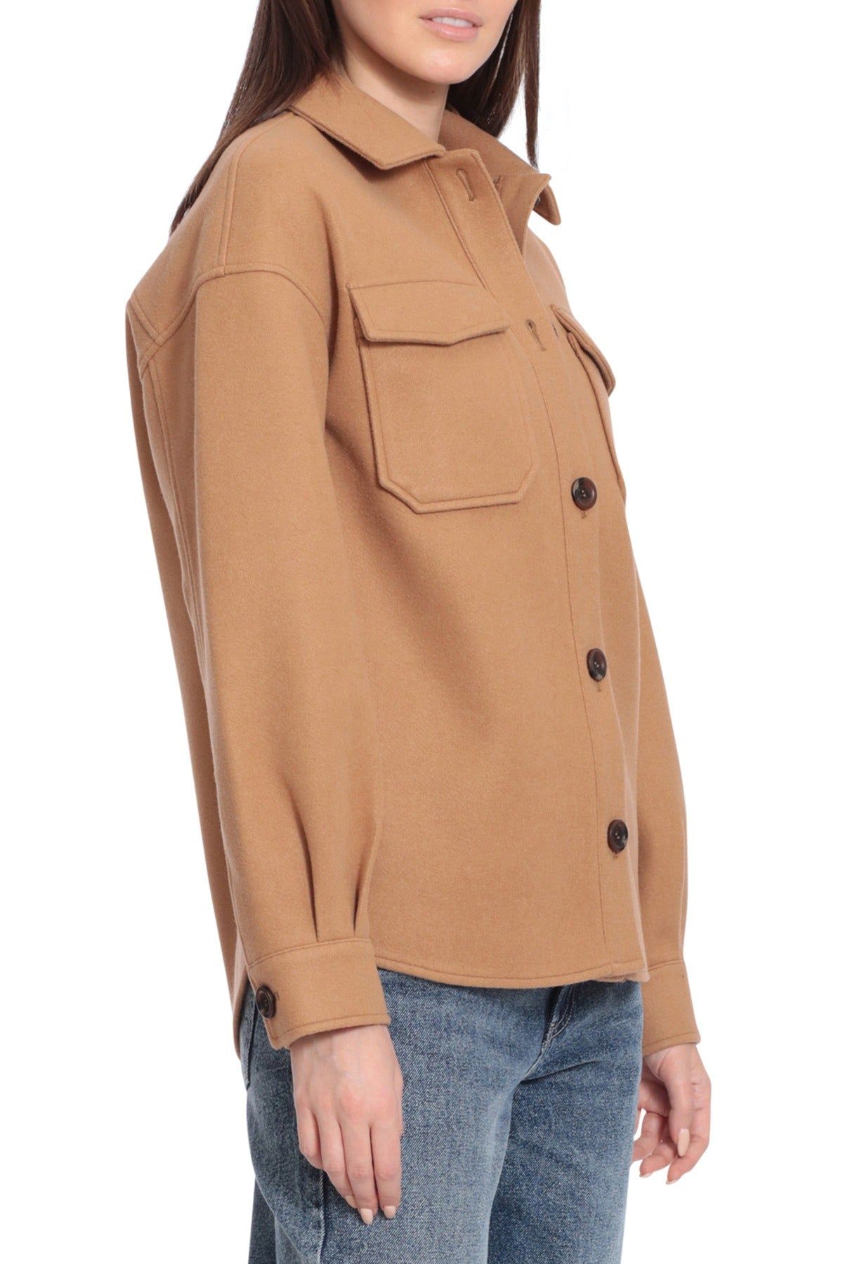 Relaxed Cozy Knit-Back Shacket sold by Avec Les Filles product image thumbnail 9