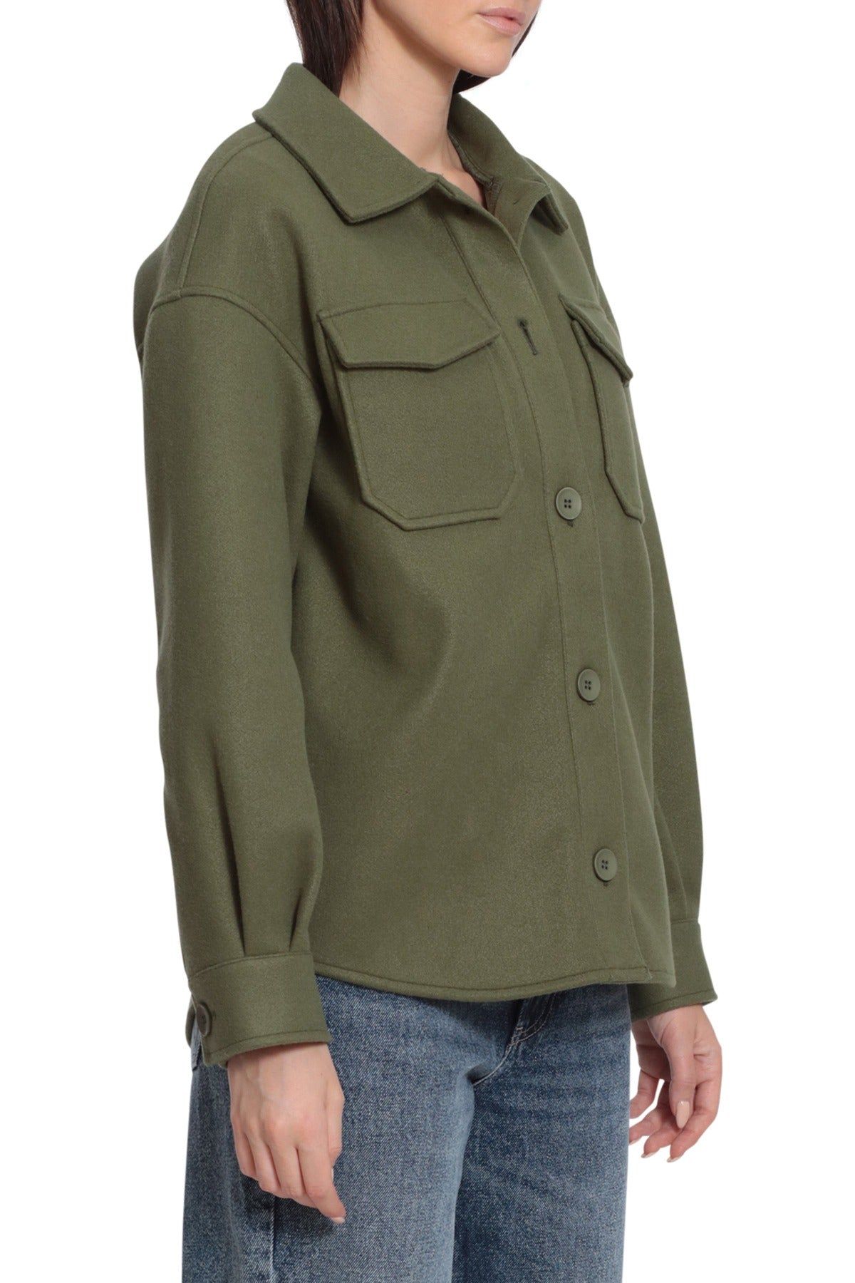 Relaxed Cozy Knit-Back Shacket sold by Avec Les Filles product image thumbnail 12