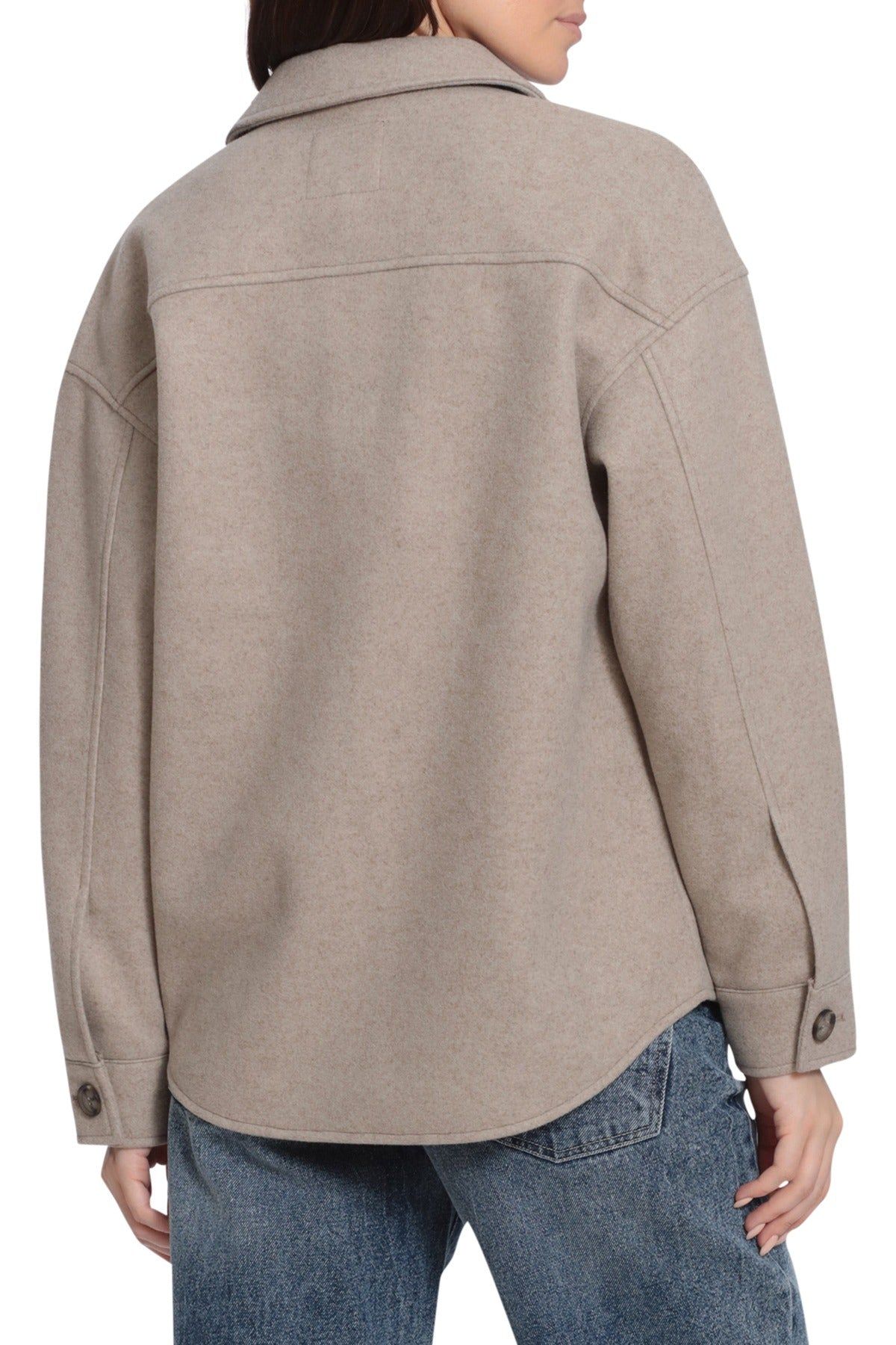 Relaxed Cozy Knit-Back Shacket sold by Avec Les Filles product image thumbnail 7
