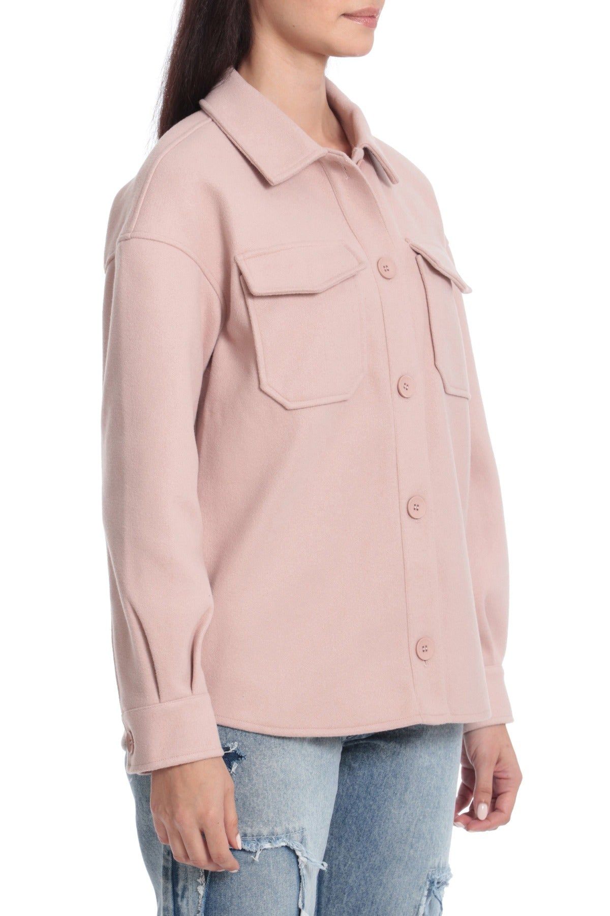 Relaxed Cozy Knit-Back Shacket sold by Avec Les Filles product image thumbnail 15