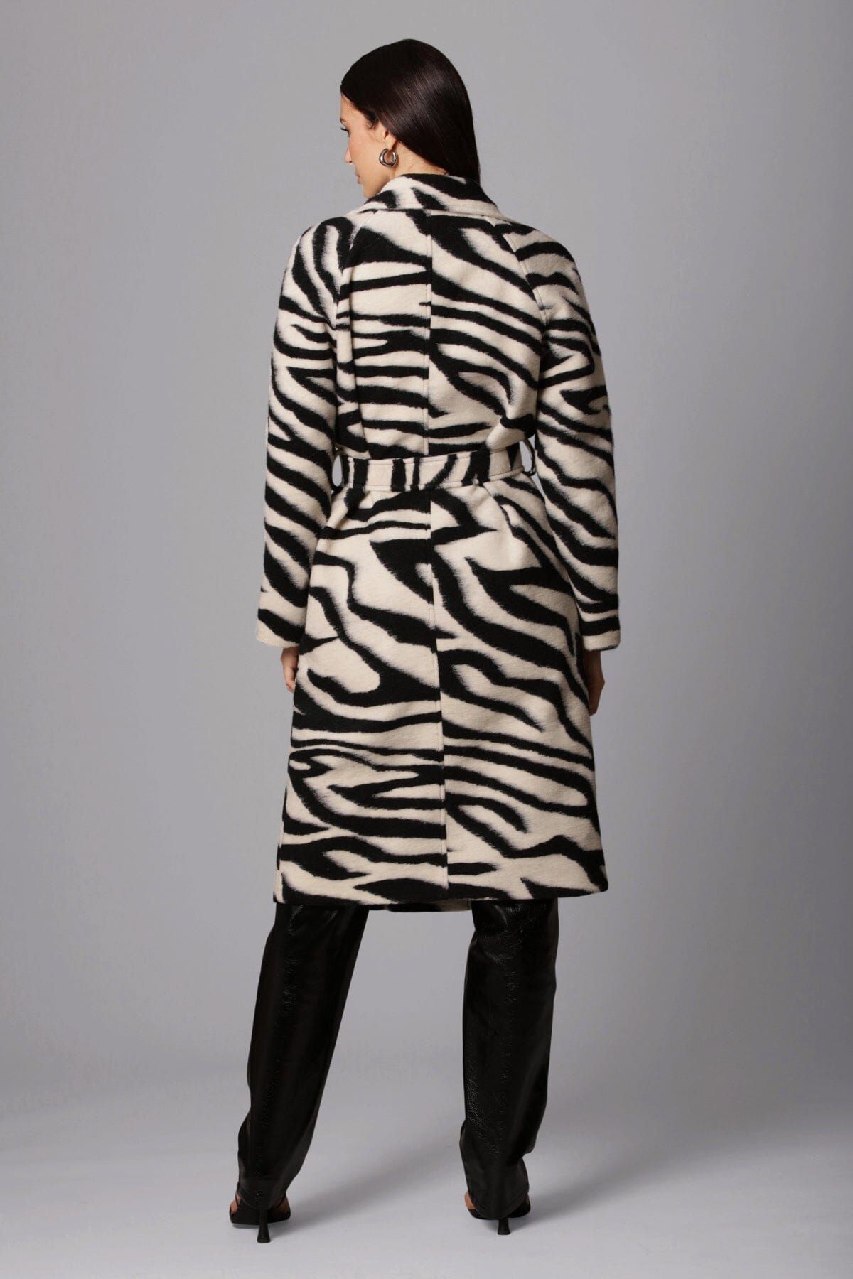 Zebra Print Belted Coat sold by Avec Les Filles product image thumbnail 6