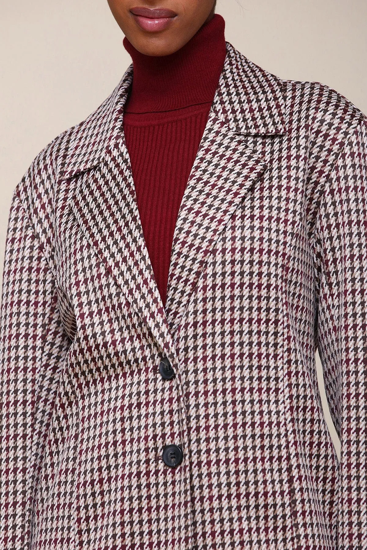 Houndstooth Relaxed Blazer sold by Avec Les Filles product image thumbnail 4