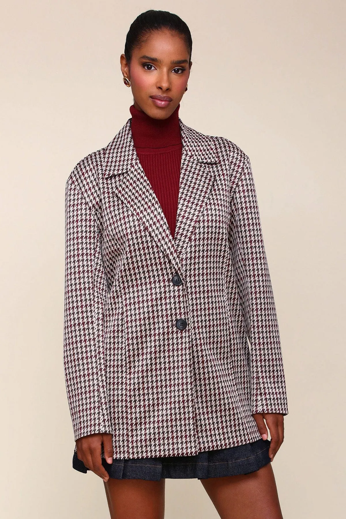 Houndstooth Relaxed Blazer sold by Avec Les Filles product image thumbnail 3