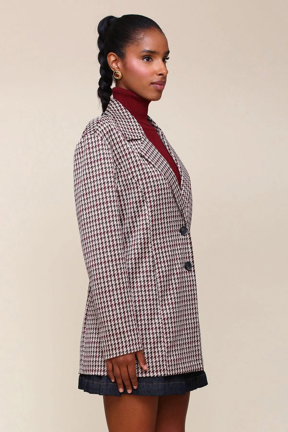 Houndstooth Relaxed Blazer sold by Avec Les Filles product image thumbnail 5