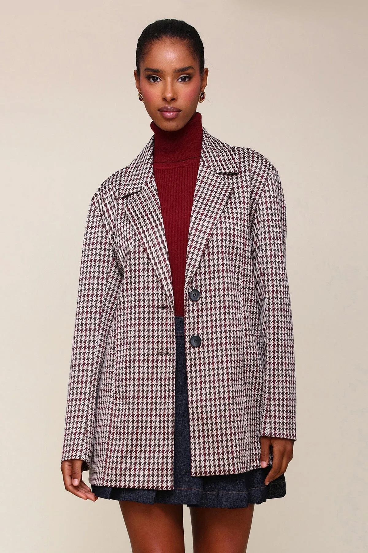Houndstooth Relaxed Blazer sold by Avec Les Filles product image thumbnail 2