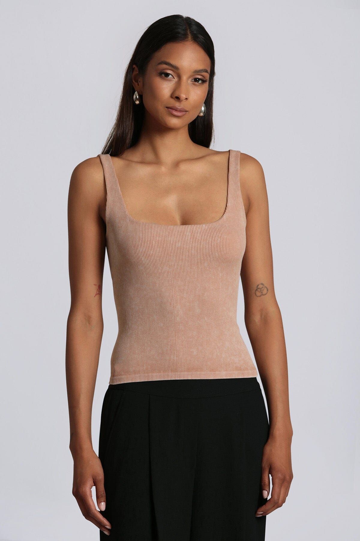 Seamless Rib Knit Tank Top sold by Avec Les Filles product image thumbnail 2
