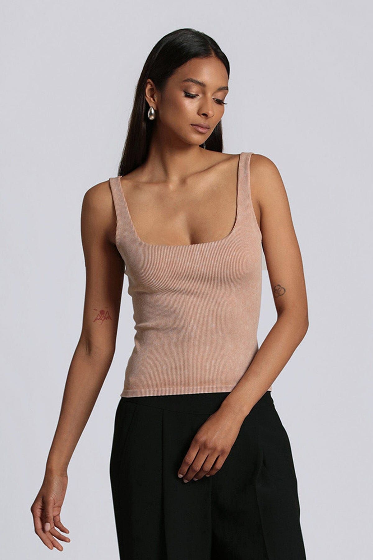 Seamless Rib Knit Tank Top sold by Avec Les Filles