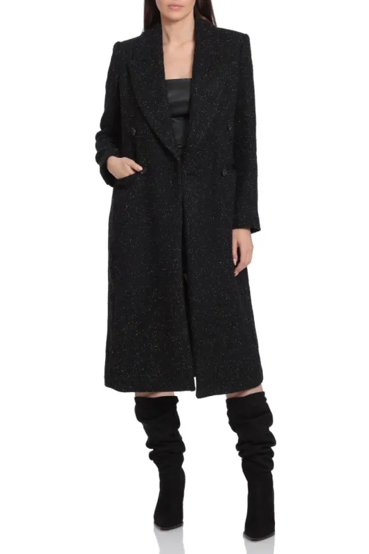 Lurex Tailored Overcoat sold by Avec Les Filles