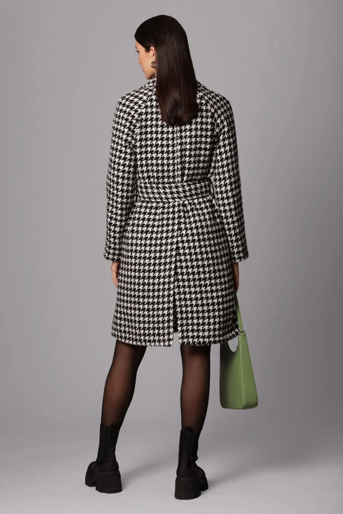 Houndstooth Sparkle Belted Coat sold by Avec Les Filles product image thumbnail 5