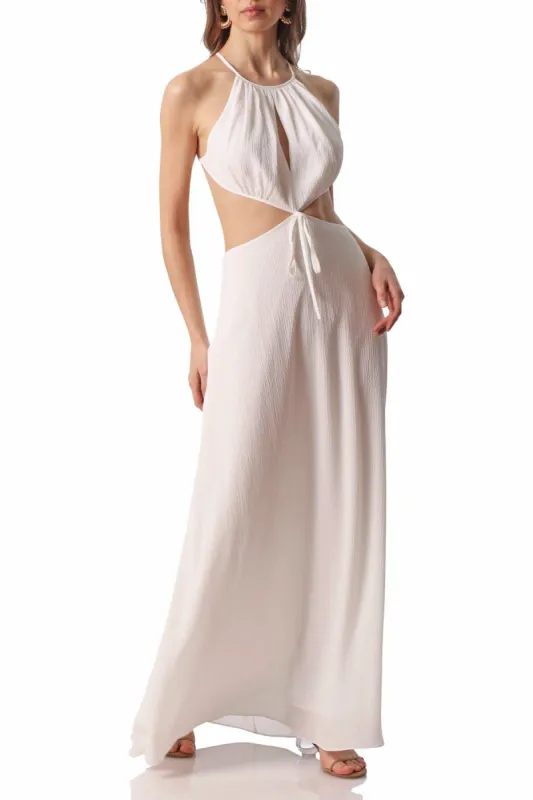Halter Cut-Out Maxi Dress sold by Avec Les Filles