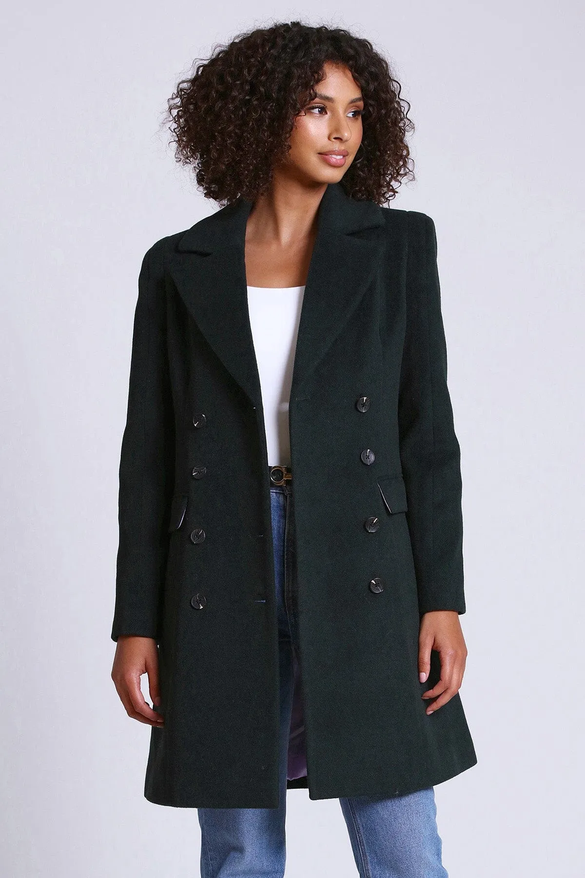 Wool Blend Double-Breasted Coat sold by Avec Les Filles product image thumbnail 3