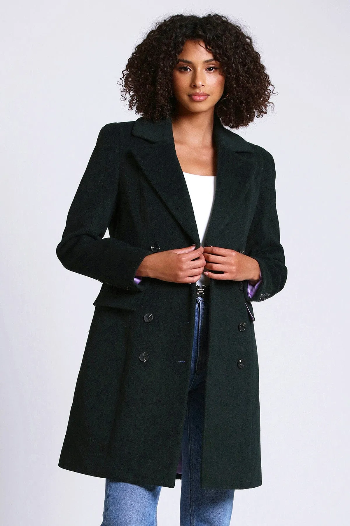 Wool Blend Double-Breasted Coat sold by Avec Les Filles