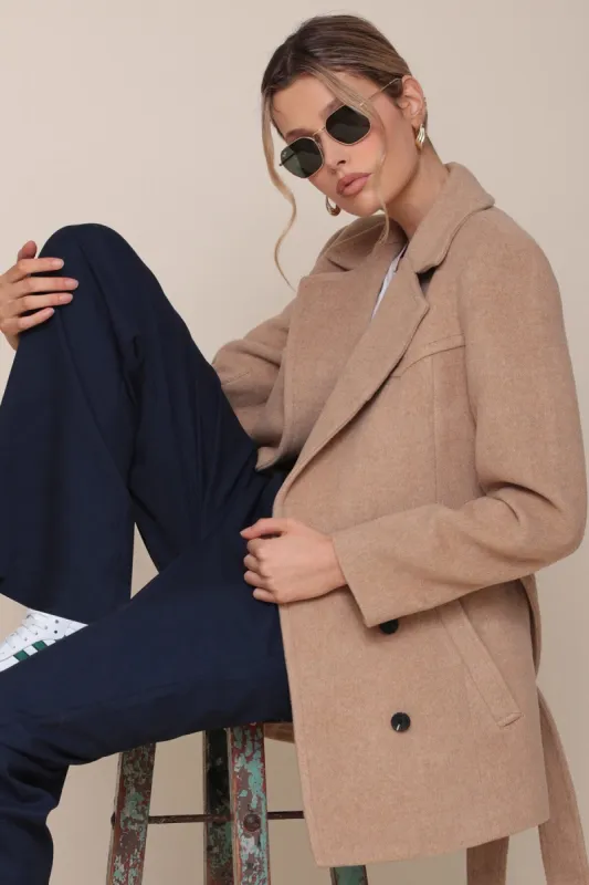 Wool Blend Belted Blazer sold by Avec Les Filles