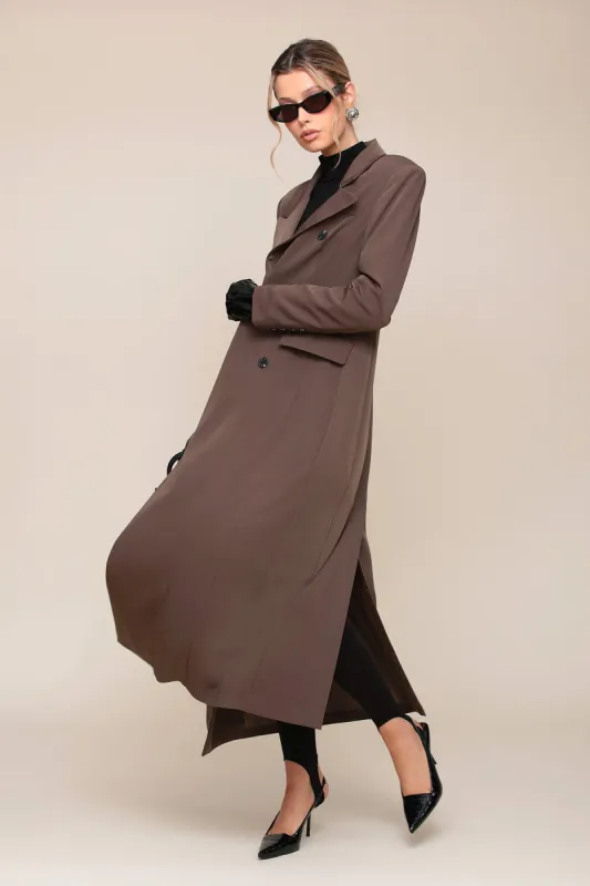 Menswear Tailored Maxi Coat sold by Avec Les Filles