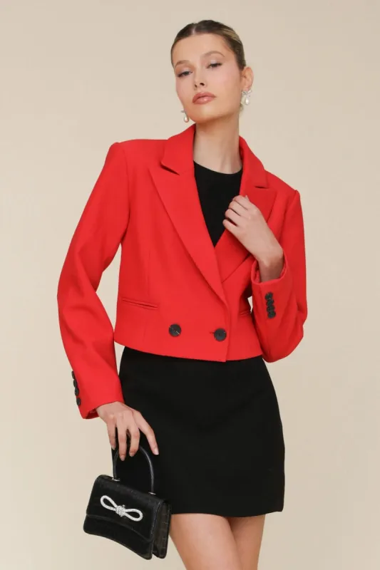 Cropped Boxy Suit Blazer sold by Avec Les Filles
