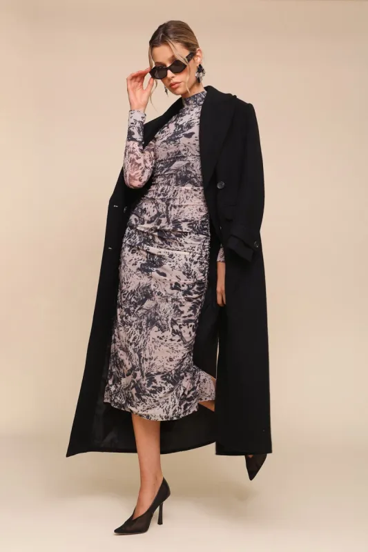 Wool Blend Tailored Maxi Coat sold by Avec Les Filles