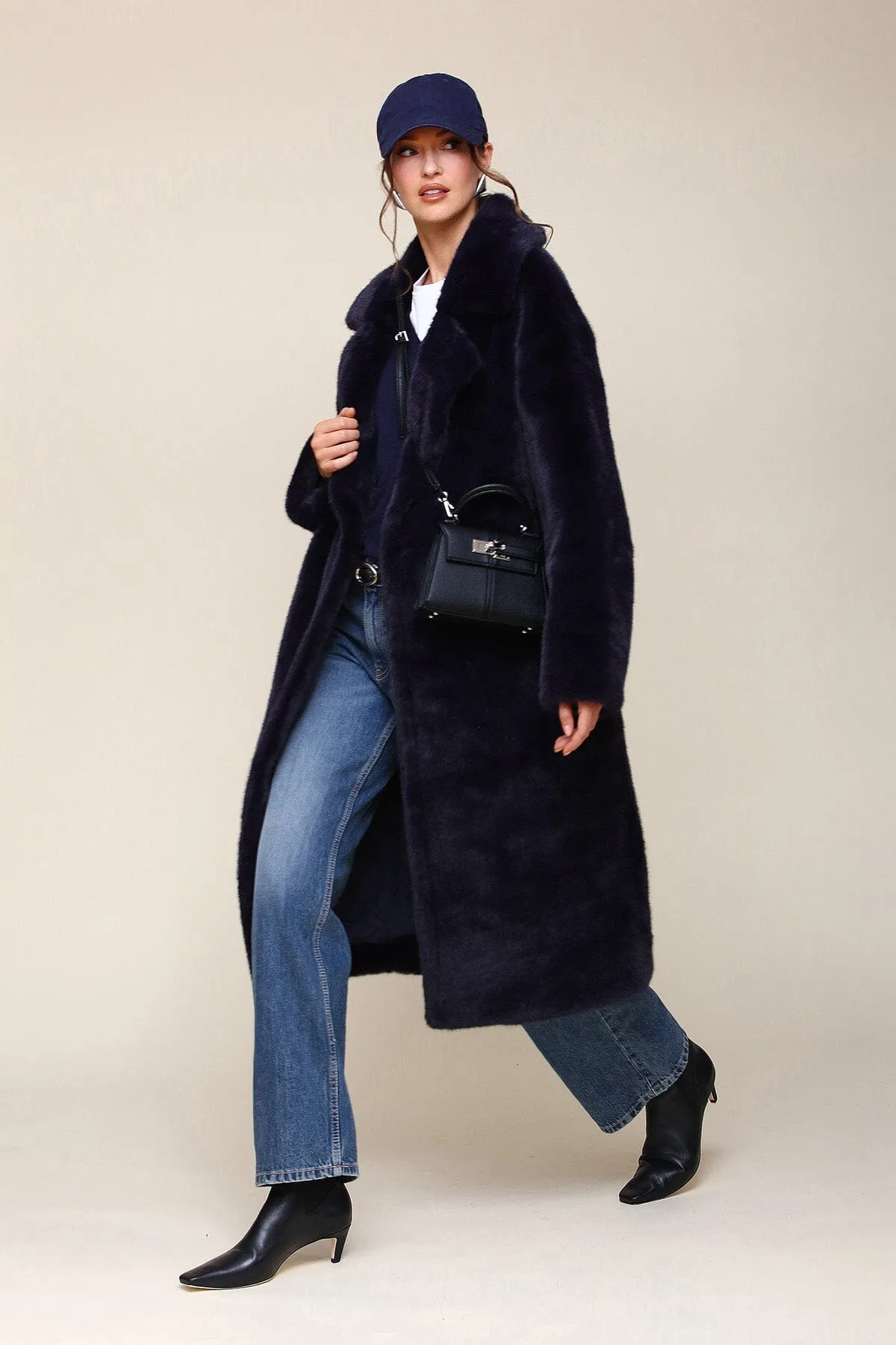 Premium Faux Fur Relaxed Midi Coat sold by Avec Les Filles