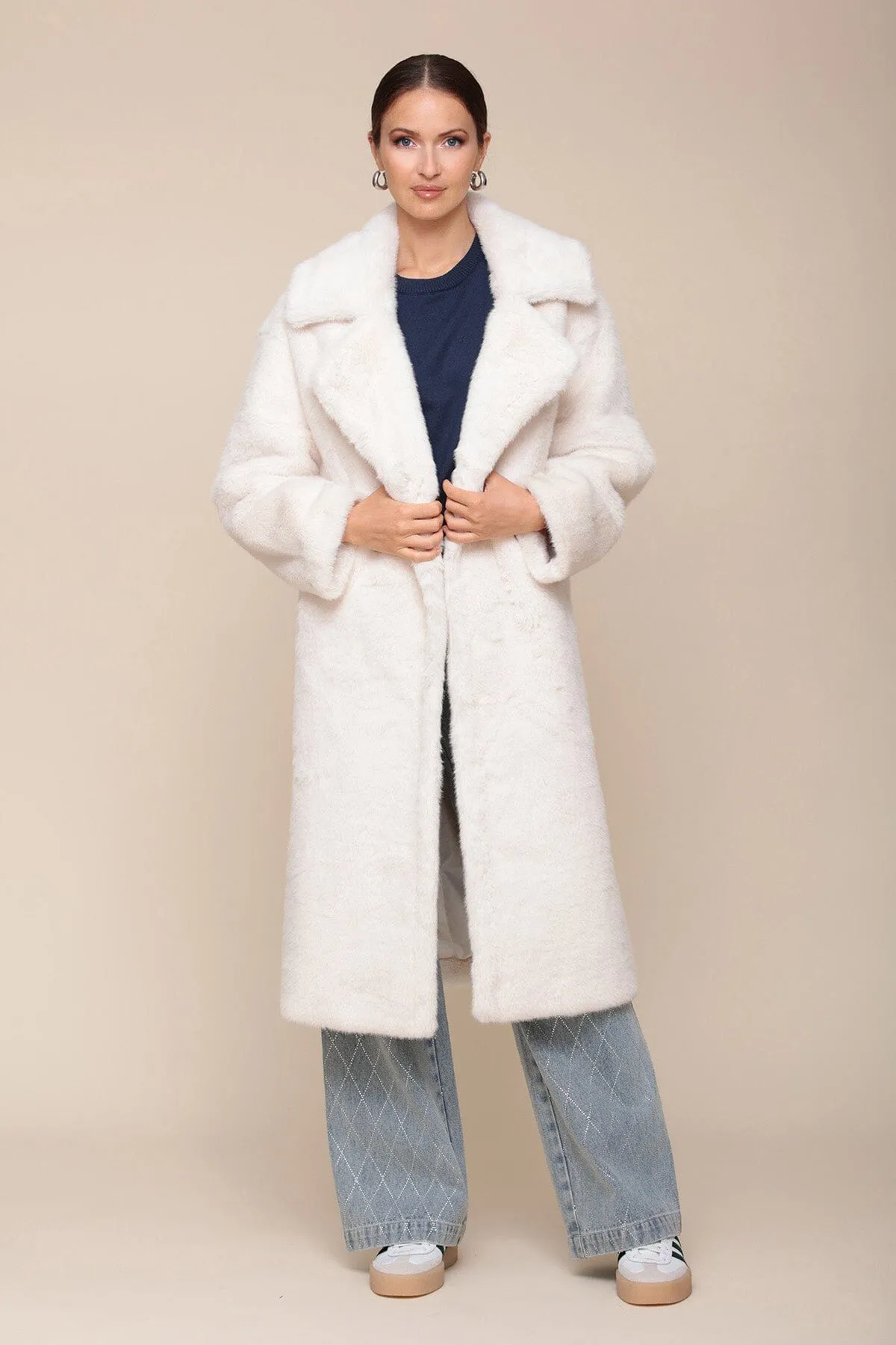 Premium Faux Fur Relaxed Midi Coat sold by Avec Les Filles product image thumbnail 3