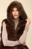 Premium Faux Fur Hooded Vest sold by Avec Les Filles