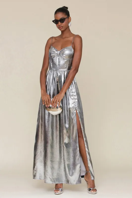 Metallic Sweetheart Maxi Dress sold by Avec Les Filles