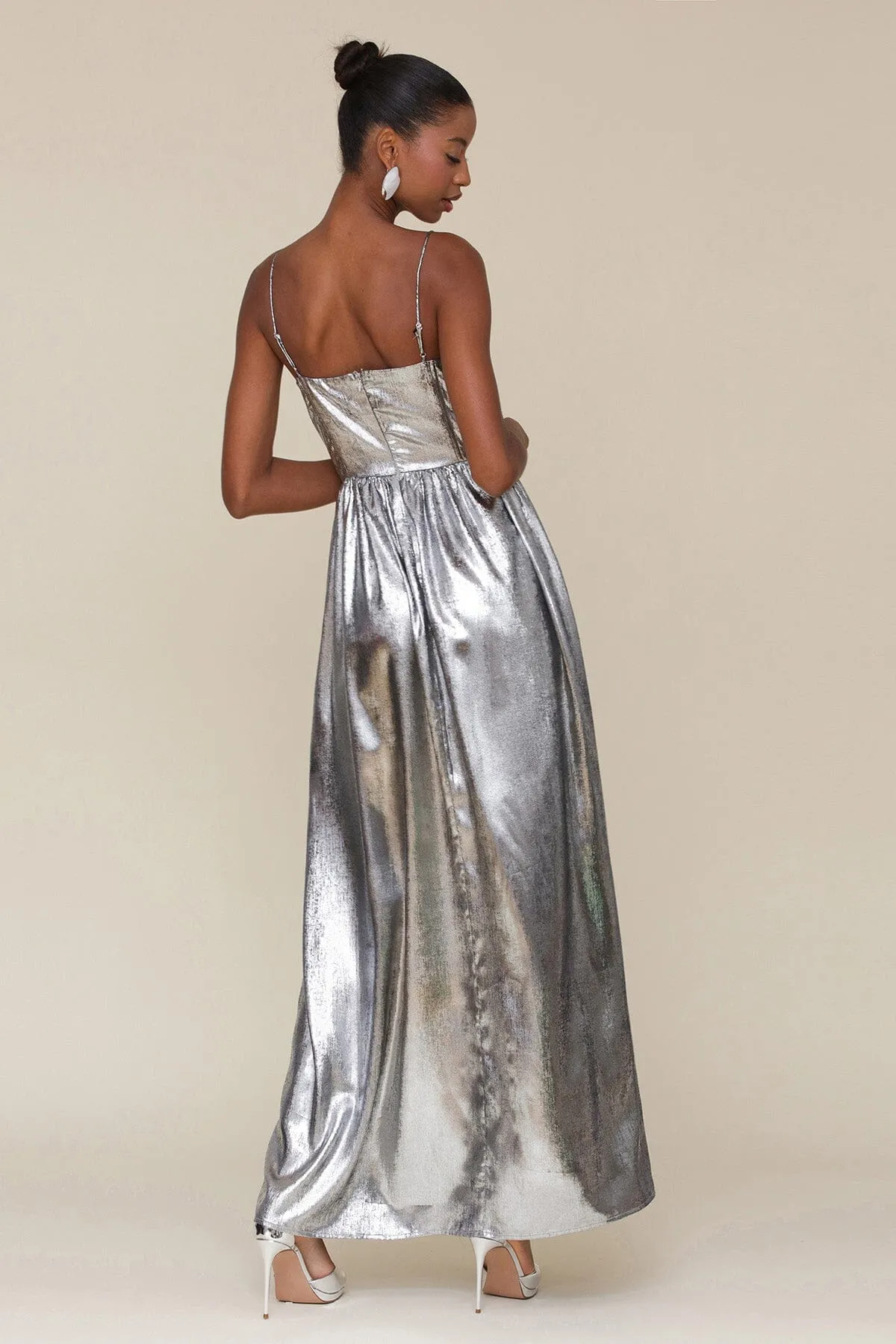 Metallic Sweetheart Maxi Dress sold by Avec Les Filles product image thumbnail 5