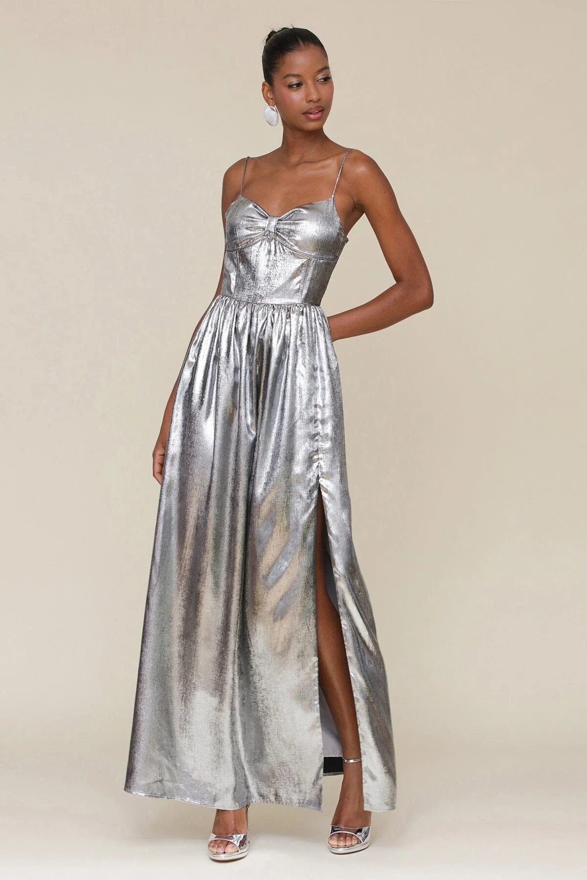 Metallic Sweetheart Maxi Dress sold by Avec Les Filles product image thumbnail 3