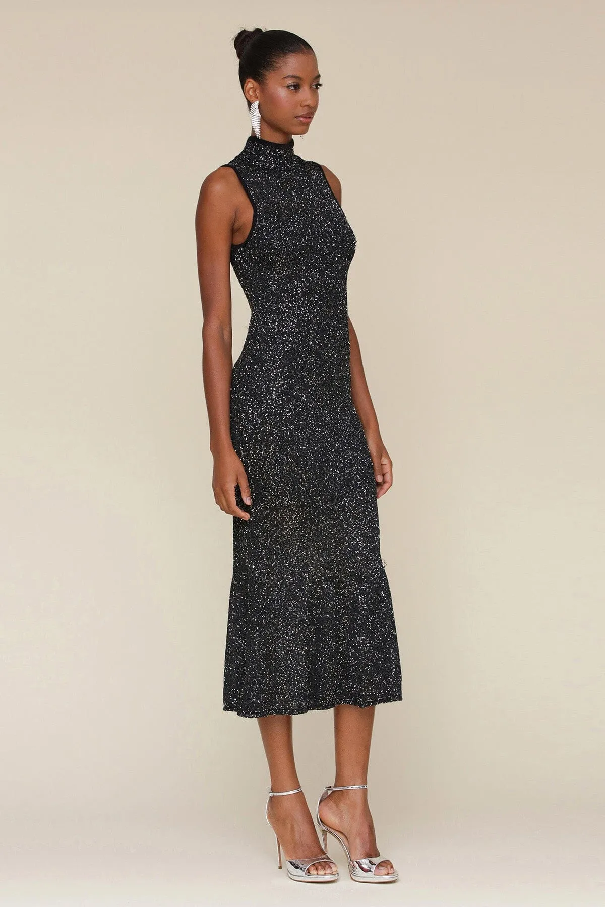 Sequin Knit Sleeveless Midi Dress sold by Avec Les Filles product image thumbnail 5