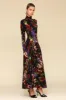 Dark Floral Drop-Waist Maxi Dress sold by Avec Les Filles
