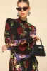 Dark Floral Drop-Waist Maxi Dress sold by Avec Les Filles