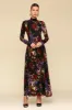 Dark Floral Drop-Waist Maxi Dress sold by Avec Les Filles